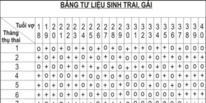 Bảng Sinh Con Trai Con Gái Là Gì