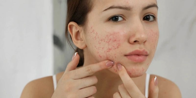 Không nặn mụn bừa bãi